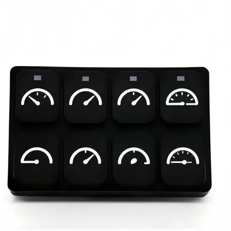 MAF CAN Bus Keypad Panel 8 Button Control Bus Truck Panel for Mobile Construction Sweeper Equipment IP67 DL-KB08Q