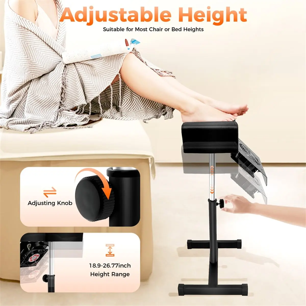 giftnew Professional Pedicure Stool Height Adjustable Manicure Chair Beauty Salon Spa Lift Stool Footrest Bench A EU Plug