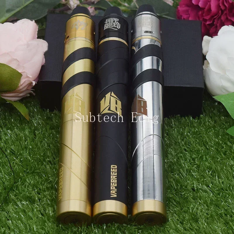 VapeBreed Pmilippines mechaniczna tuba Mod z V2 RDA zestaw 25mm materiał mosiężny zasilany przez pojedyncze lub podwójne 18650 baterii Mech Mods