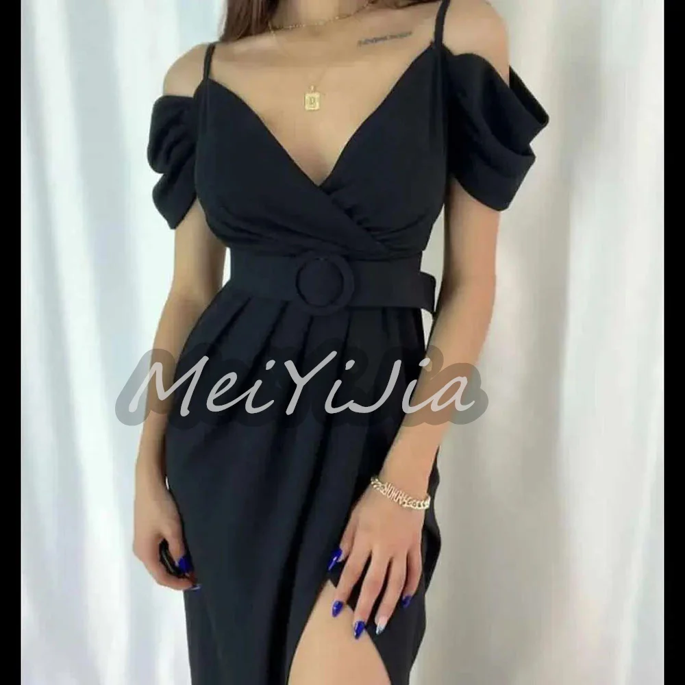 Meiyijia  Evening Dress Saudi Ruffle Elegant Scoop Neckline Floor-Length  Arabia  Sexy Evening Birthday Club Outfits Summer 2024