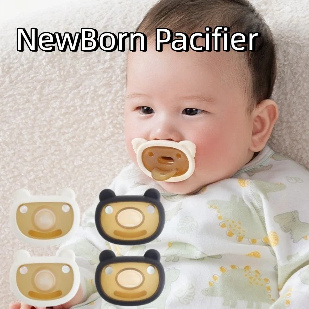 

2pcs Soft Touch Newborn Silicone Pacifier Anti Eating Hand Breathable Newborn Dummy Cute Little Bear Breastmilk-like