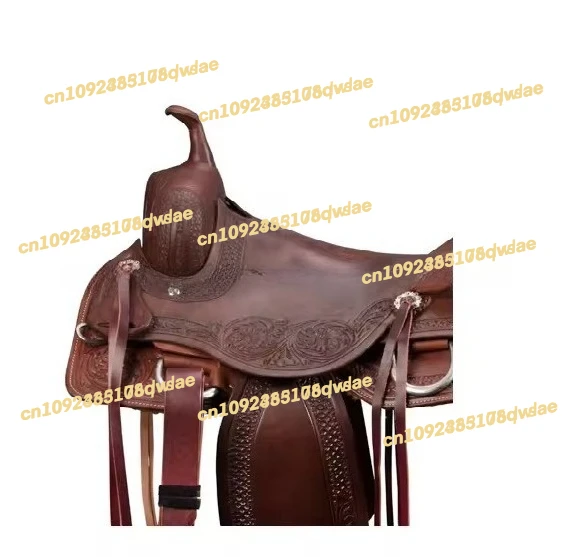 

New Western Saddle Saddle Cowhide Carved Riding Equipment Western Saddle New Product