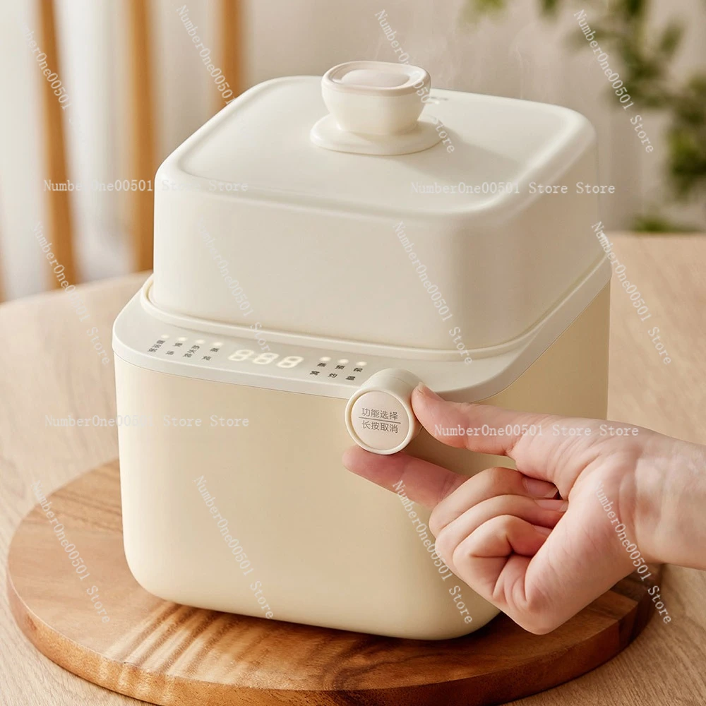 

DDZ-A08W7 Electric Steamer 0.8L Single Serve Double Boiler for Soup Porridge Bird Nest Healthy Steaming Mini Slow Cooker