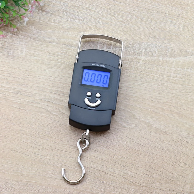 Portable Fishing Weighing Scale 110lb/50kg Weight Electronic Digital Fish Hook Hanging Weigher Stainless Steel