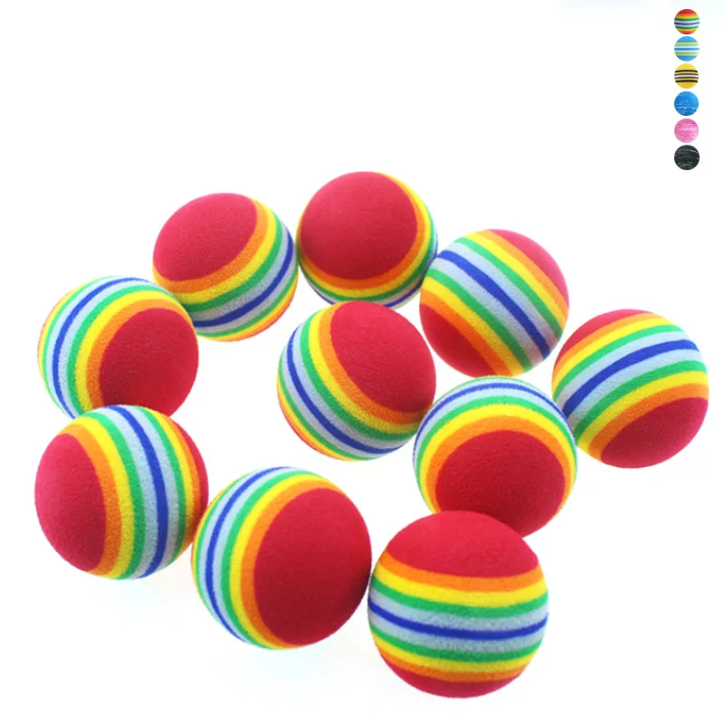 10PCS Indoor Golf Ball Golf Practice Ball Color Sponge Ball EVA Soft  golf practice