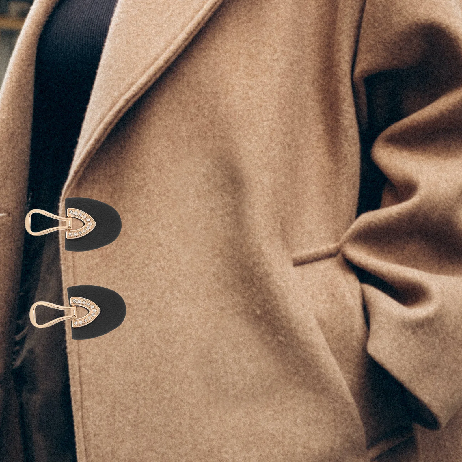 1 زوج حزام معدني أبازيم معطف أنيق تبديل أزرار استبدال ل سترة واقية سترة الملابس والاكسسوارات