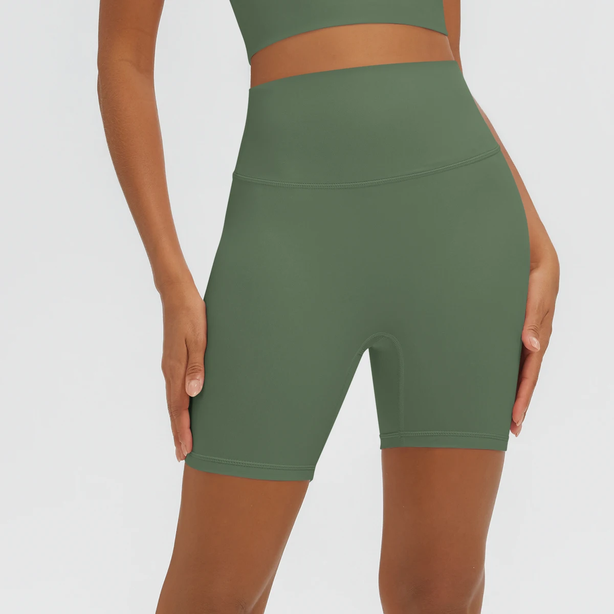 Damen Fitness Yoga Shorts Atmungsaktive Hüftformende Schnelltrocknende Sportshorts Sommer Gym Laufshorts mit Push-Up-Effekt für Frauen – Detail 25