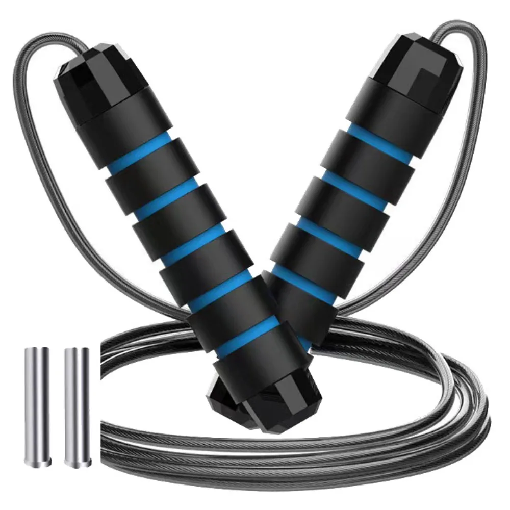 

Adjustable Length Jump Rope Comfortable Foam Handles Speed Racing Skipping Rope Bearing System Steel Wire Rope Home Workout