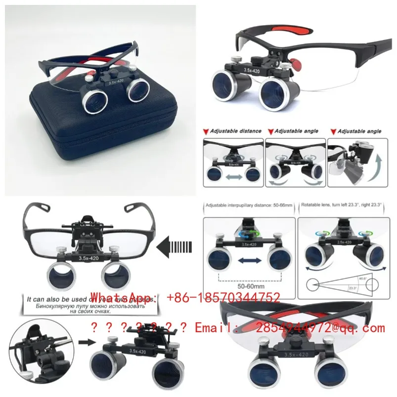 11Dental Head-mounted 2.5 Times 3.5 Times Binocular Oral Magnifying Glass Cardiovascular Surgery Orthopedic Surgical Examination