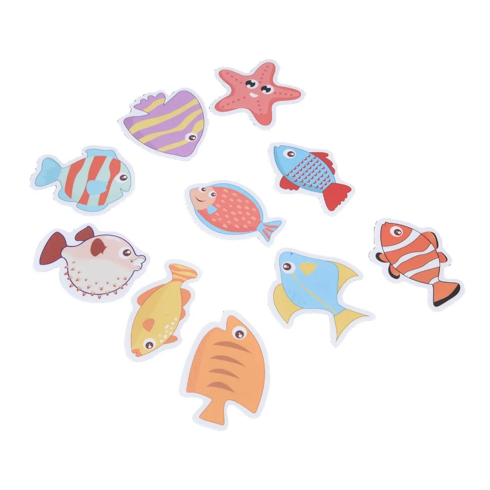 20 pcs PVC Anti Slip Bathtub Decal 3.15*4.33 in Colorful Cartoon Bathtub Stickers Fish marine life bathtub stickers Bathrooms
