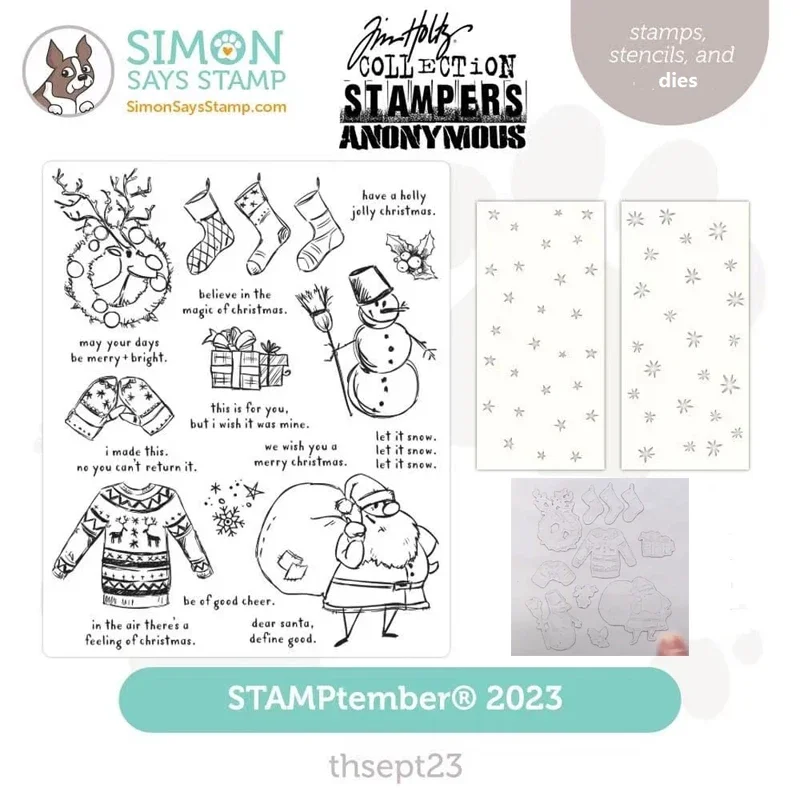 2023Christmas Halloween Collection Clear Stamp Metal Cutting Dies Stencil Hot Foil for Scrapbook Diary Decoration DIY Make Card