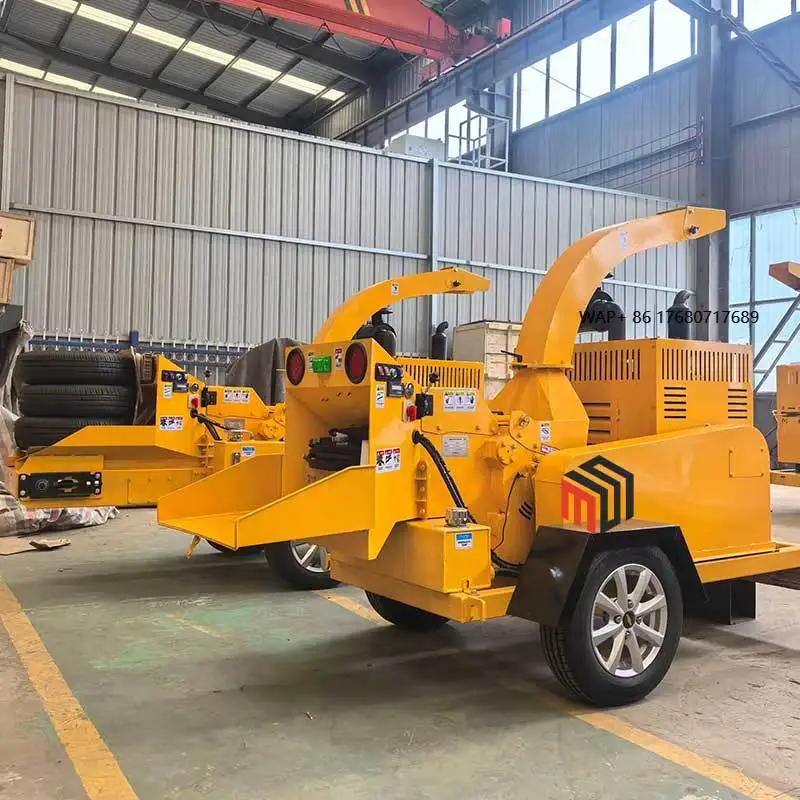 6130 6145 6175 Drum Wood Chipper 50HP 100HP 200HP Large Towable 6 8 10 12 16 Inch Tree Branch Log Wood Chipper Machine