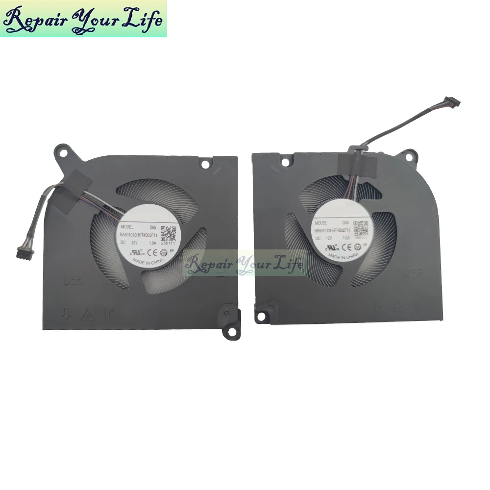 DC12V Laptop CPU GPU Cooling Fan NB801012HHT4B02F11 D56 NA801012HHT4B02F11 D55 Notebook Processor Cooler Radiator Fans PC Parts