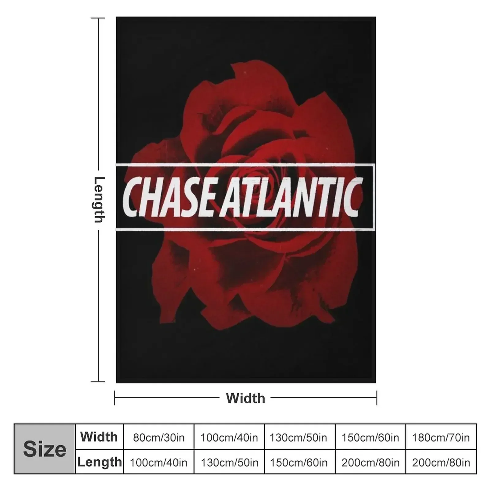 Chase Atlantic Rose Logo Throw Blanket couch cozy soft plush fuzzy picnic outdoor blanket
