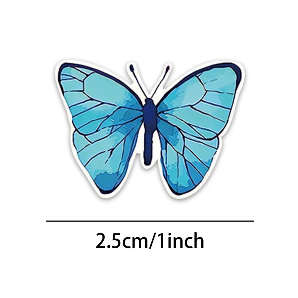 Butterfly Flower Decorative Stickers Flower Creative Craft Supplies Butterfly Stickers 2.5cm Diameter Compact Size