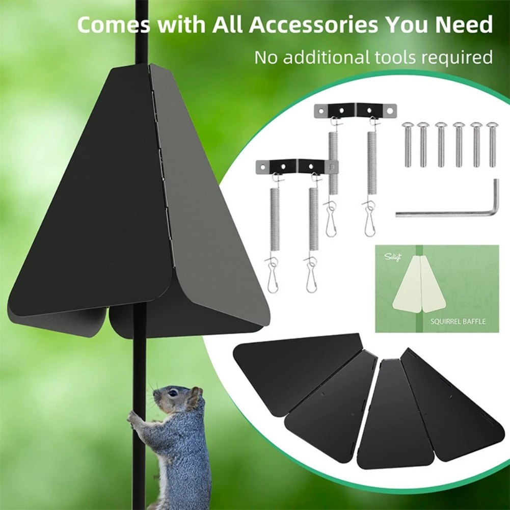 Freeship Squirrel Baffle Unique Metal Raccoon & Squirrel Proof Hanging Baffle for Bird Feeders Yard Protect Pole