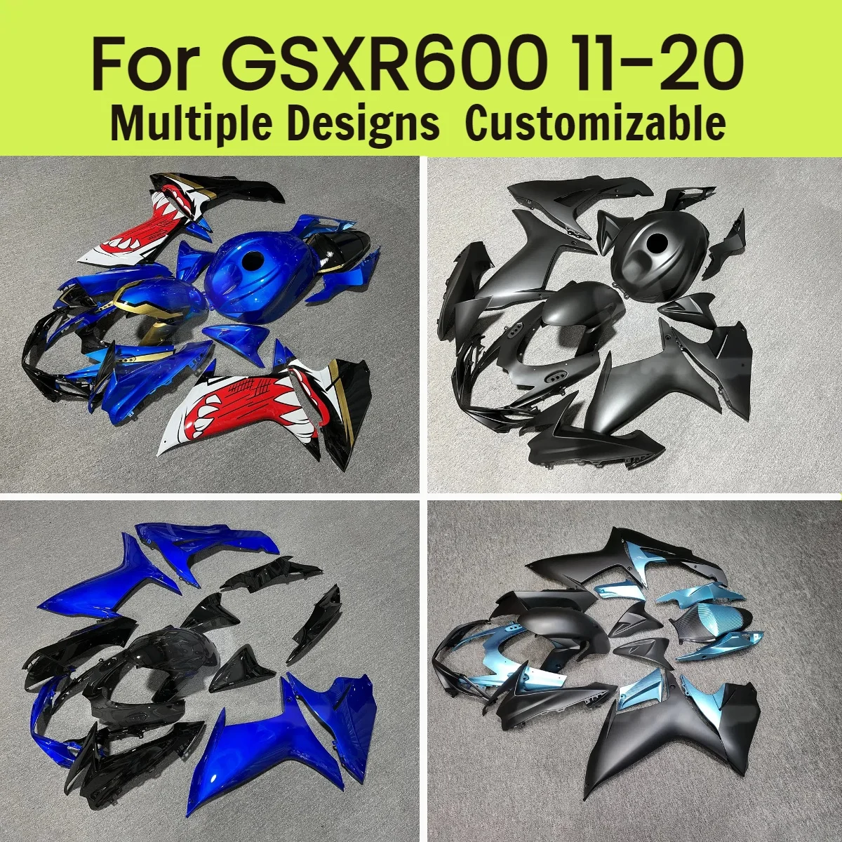 Injection Fairing Kit GSXR 600 750 2011-2020 ABS Painted Fairings Set Injection Molding Fit for GSXR600 GSXR750 11-20