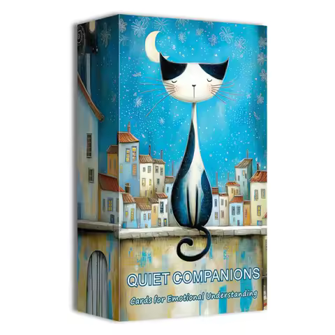 Quiet Companions Oracle Cards Deck, Original Animal Image Design, 54 Cards, Personal Reflection, Card Games, 12*7cm, 14+