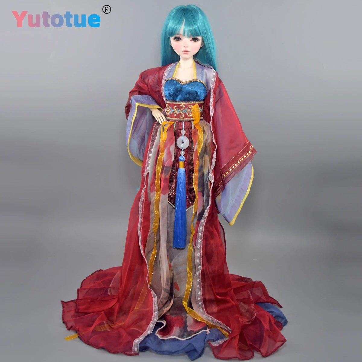 YUTOTUE 56cm Height Female Doll 1/3 BJD Doll Toy Removable Long Wigs Ancient Clothing Outfits Lifelike