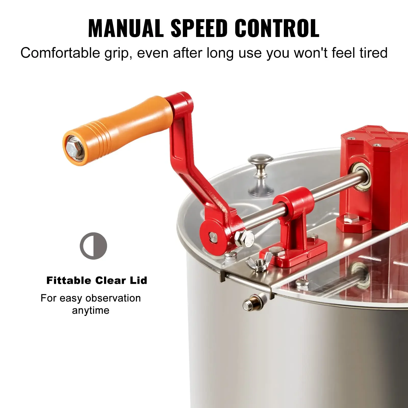 Beekeeping Equipment Transparent Acrylic Shake Honey Machine Multi Function 3 Frame Honey Centrifuge Manual Honey Extractor