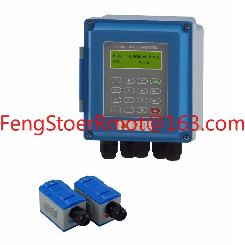 Digital Ultrasonic Water Flowmeter Wall Clamping TM-1 Transducer DN50mm-700 TUF-2000B Flowmeter RS485 IP67 Protection