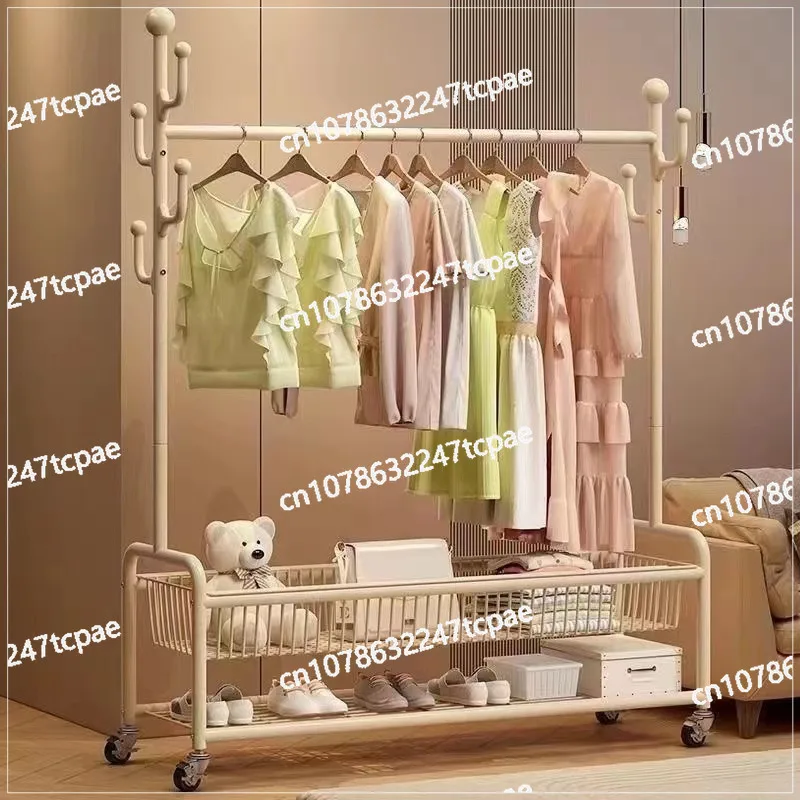 Floor-to-ceiling vertical hanger household balcony coat rack bedroom hanger simple dormitory thickened bold clothes drying rod