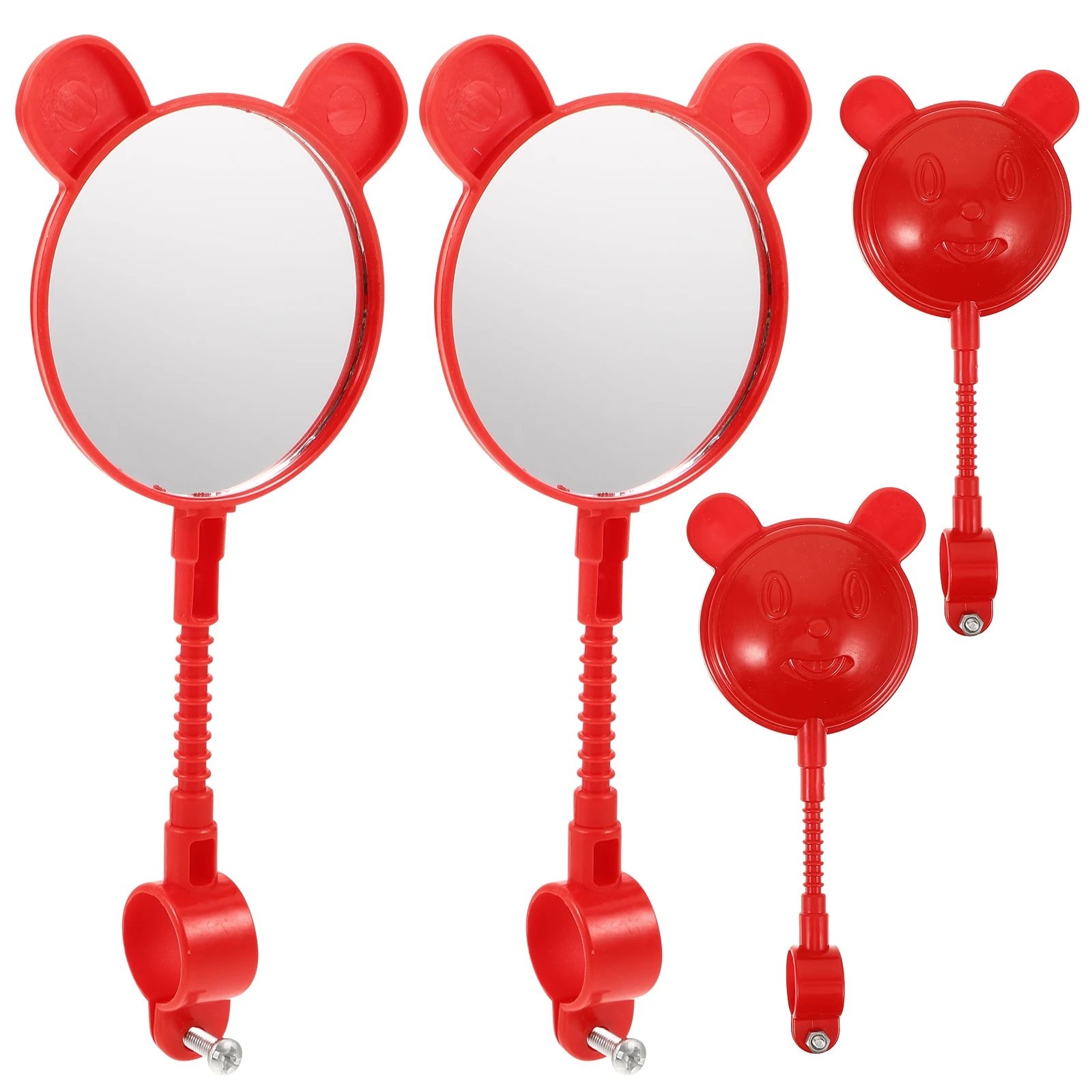 

4 Pcs Bicycle Mirror Rearview Kids Bike Mirrors Handlebar Toddler Scooter Stroller Reflective Safety Versatile Use Bike