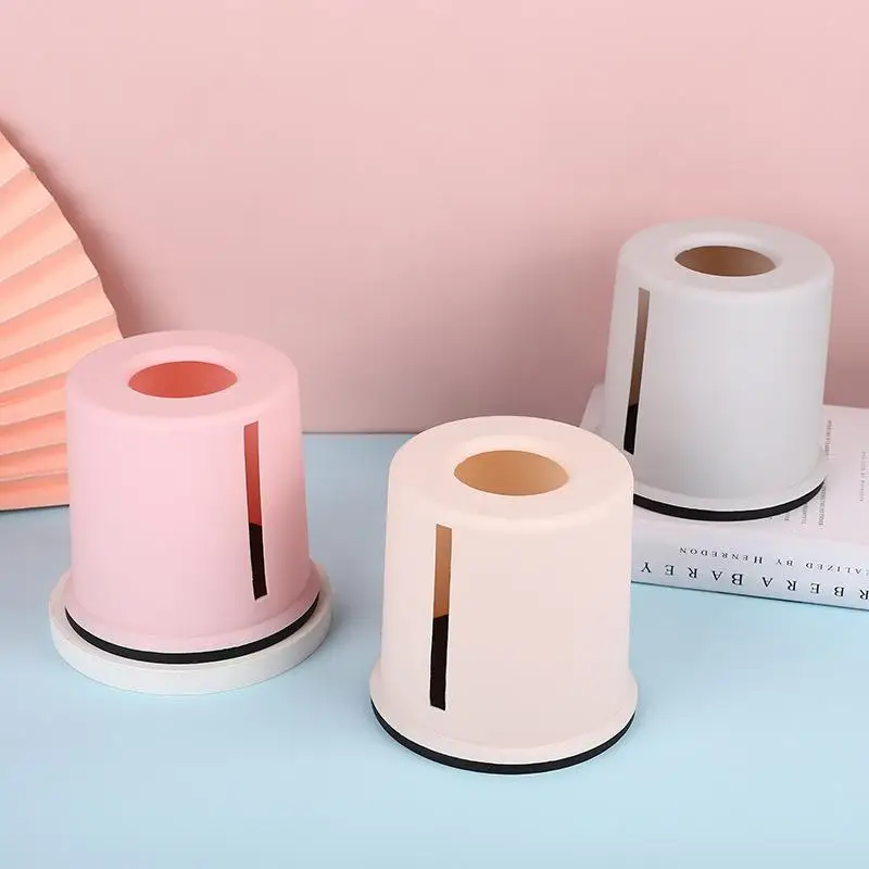 (Round Plastic Tissue Box Office Creative Multifunctional Household Tissue Cover Multifunctional Paper Storage Box)