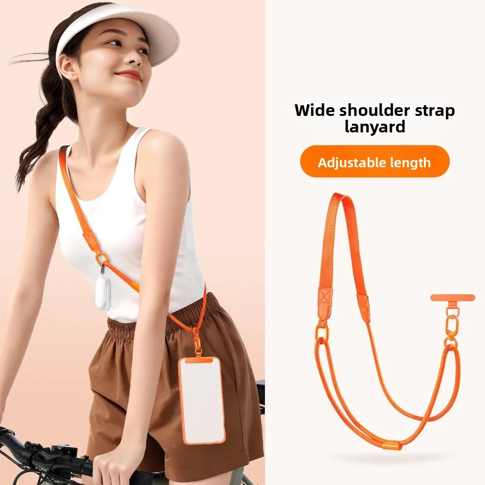 

Регулируемый ремешок для мобильного телефона, двойная ширина, длинный ремешок для телефона через плечо, металлическая пряжка на шею, подвесная цепочка для мобильного телефона для мужчин и женщин