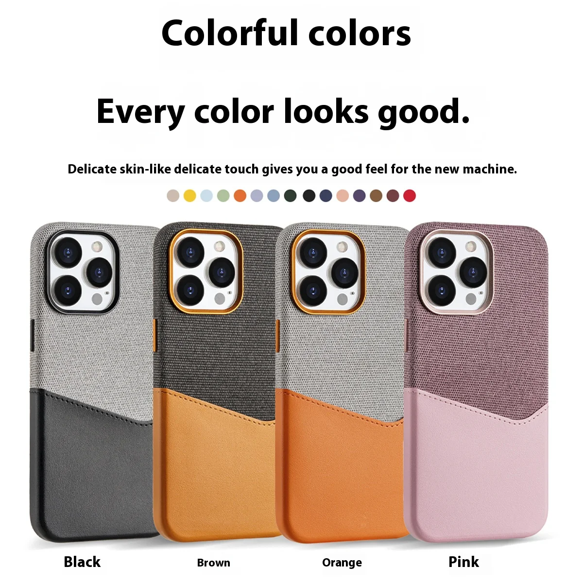 New leather magnetic suction suitable for Apple 15 phone case card insertion, dual pack iPhone 14 promax full protective case