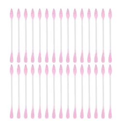 300 Pcs Pink Earbuds Plugs Makeup Tool Cotton Spoon Swabs Beauty Accessories Travel Child