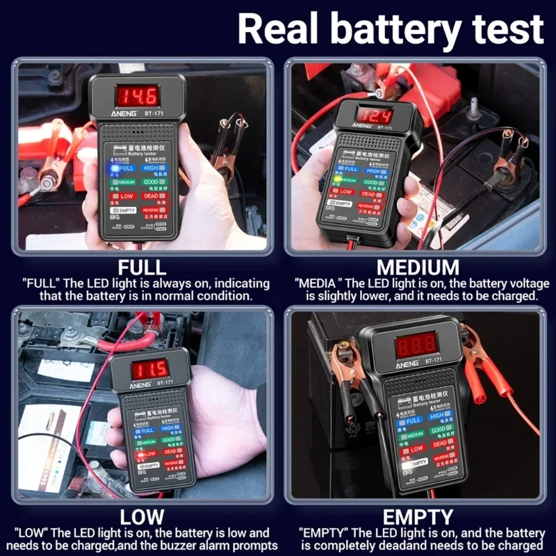 12V Car Tester 100-2000CCA Tester Auto Cranking and Charging System Alternator Analyzers