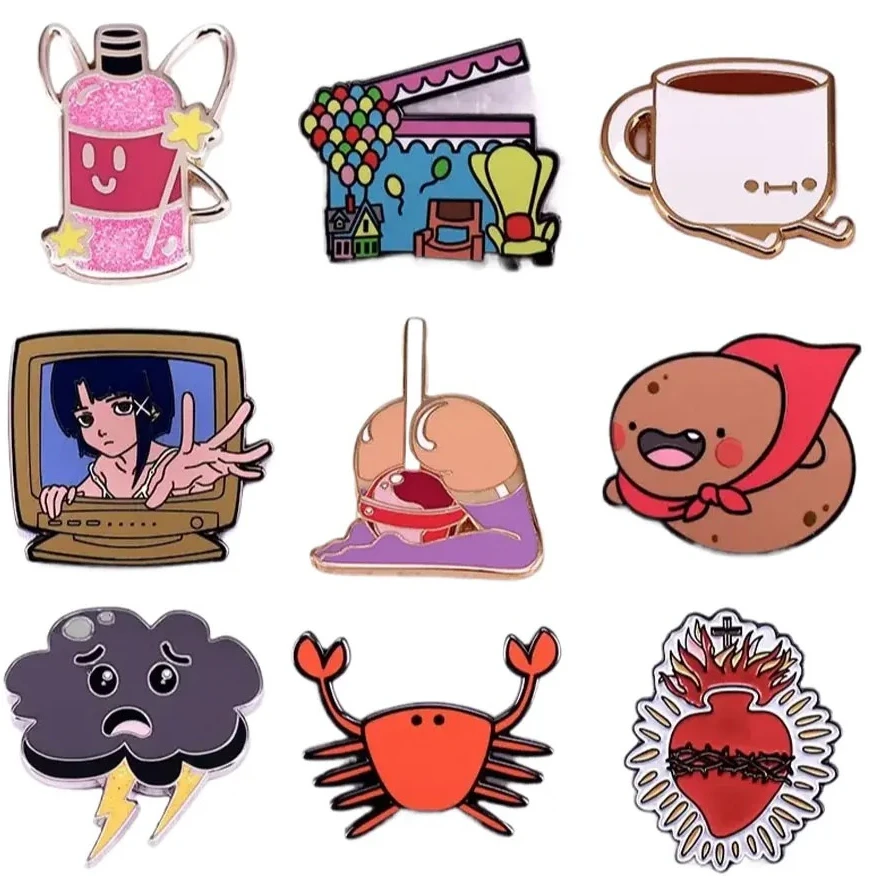 Science Fiction Suspense Animierte Charakter Pins Metall Emaille Brosche Niedlichen Cartoon Tier Revers Abzeichen Kinder Mode Pin Geschenke