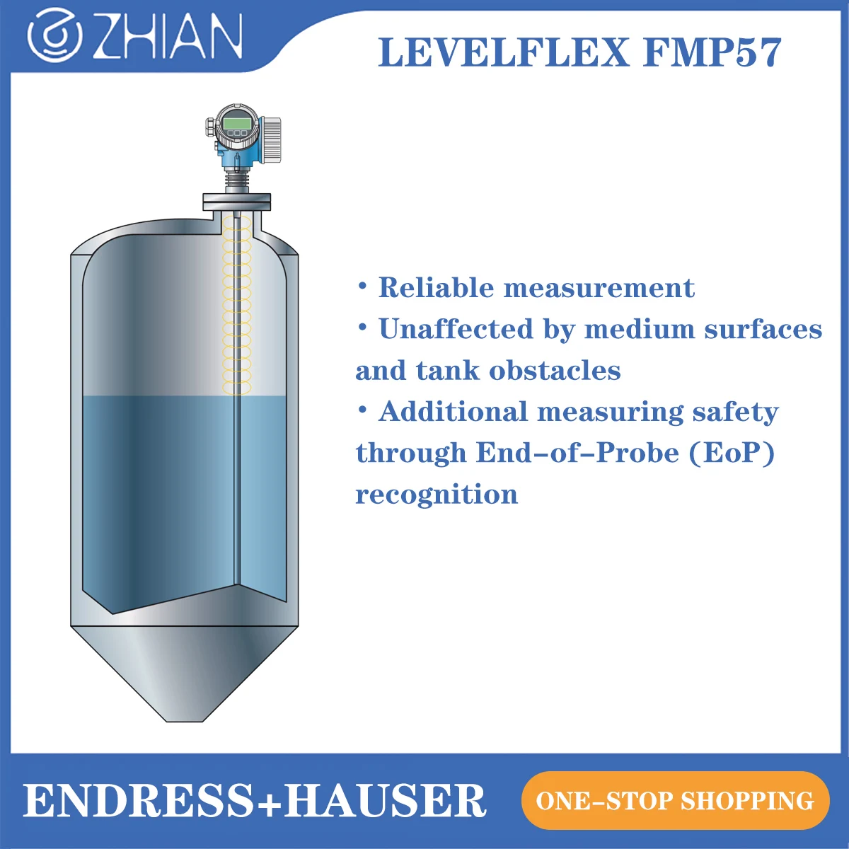マイクロ波レベル発信器 エンドレスハウザー誘導波レーダー レベル発信器 E+H FMP57 誘導波レーダー レベルセンサー