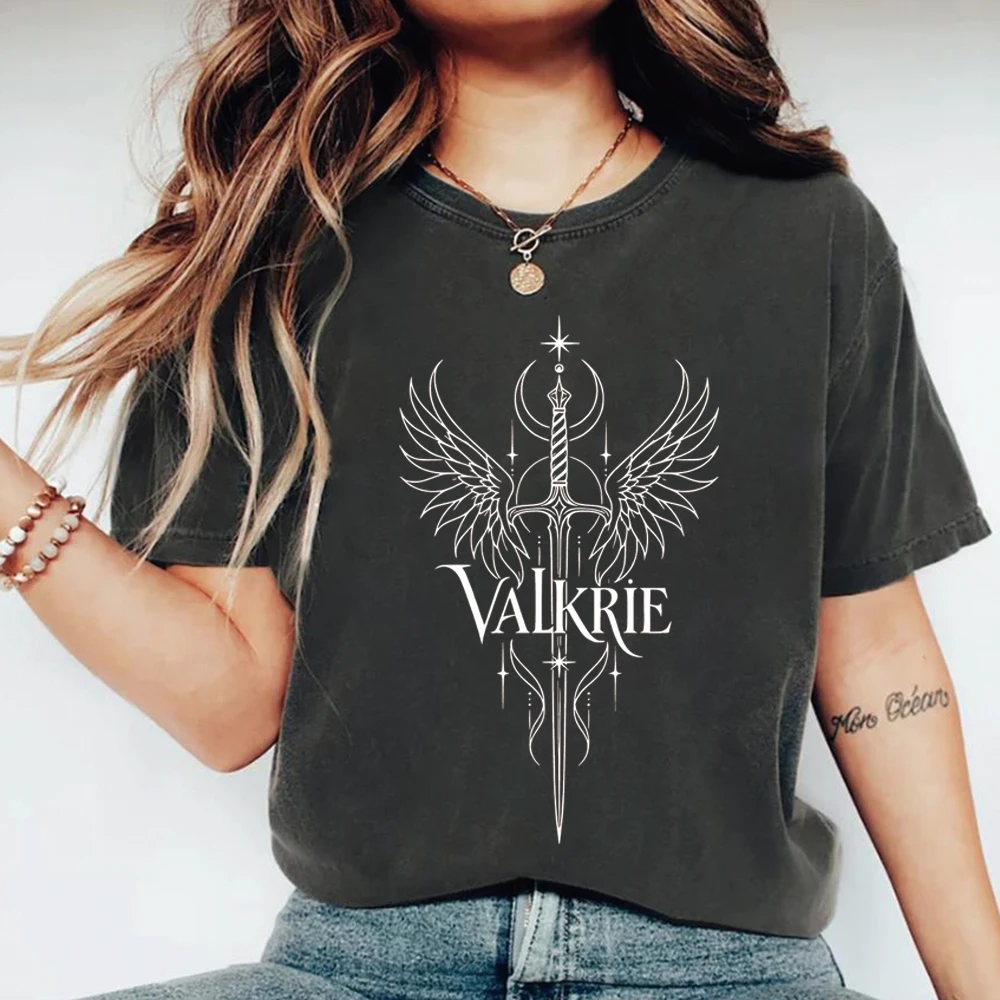 The Valkyries ACOTAR T-shirt Throne of Glass with Winged Sword Tshirt Romantasy Readers Shirts SJM Tee Unisex Long Sleeve Tops