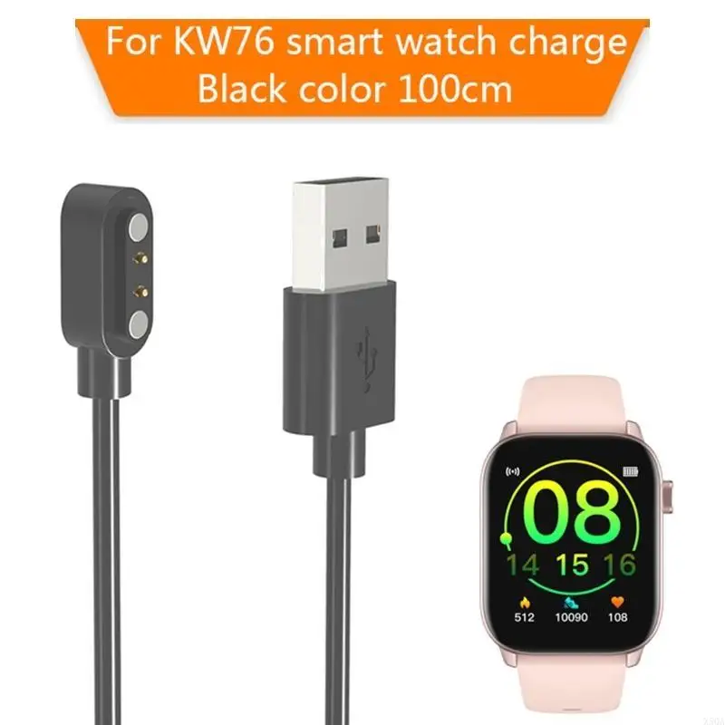 Power Adapter Cord Cradle Dock Bracket Base for KW76 Smartwatch Portable USB Charging Cable