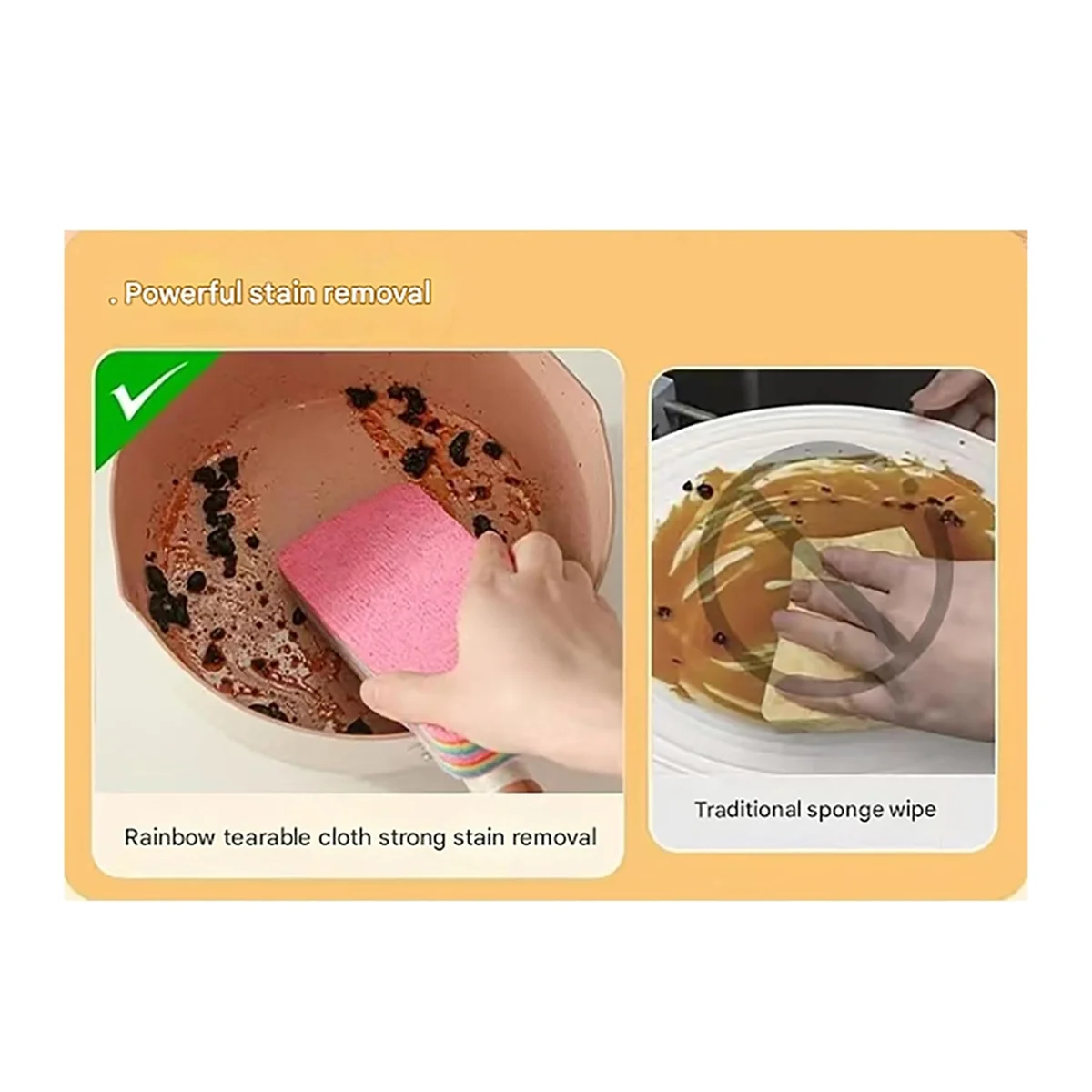 

BAAQ 3 шт. многослойный блок губки для чистки из микрофибры, отслаивающаяся губка из микрофибры для кухни, многослойная губка