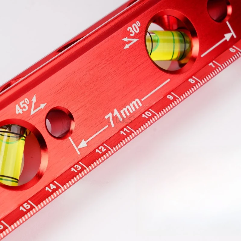 Professional Spirit Level Bubble Level 30° 45° 90° 180°  Angle Finder Protractor Accurate Aluminum Alloy Horizontal Scale Ruler