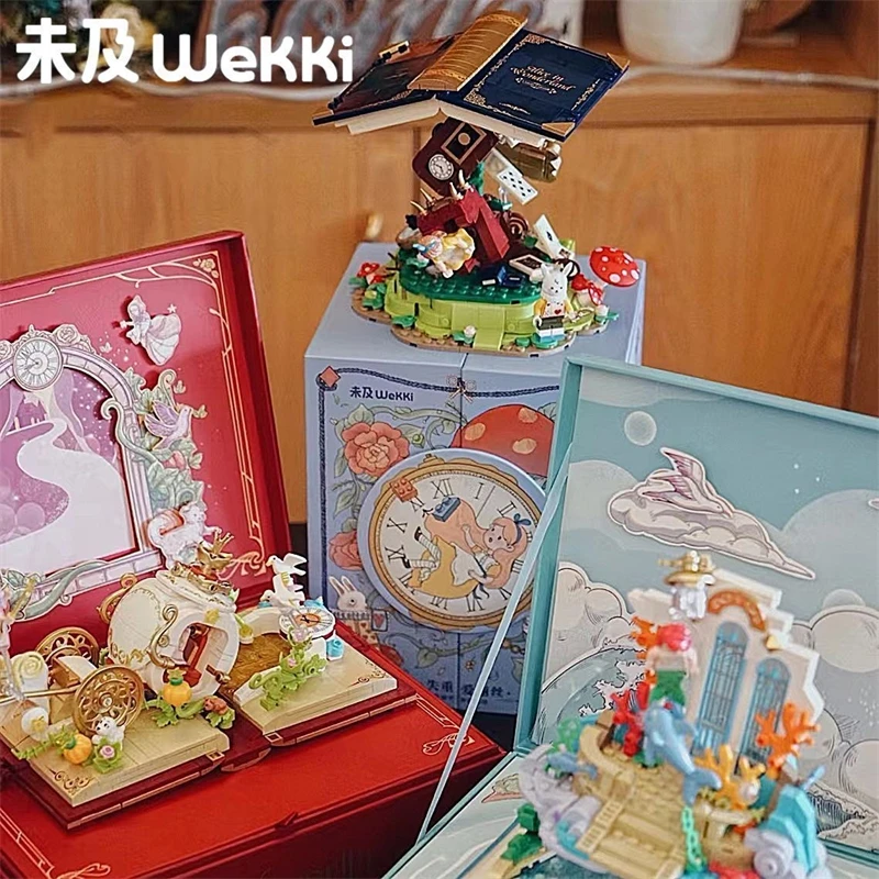 

Alice 3D Pop Up Book Building Block Puzzle Ornament For Girls Kids Teens Fairy Tale Town Table Decor Home Display Birthday Gift