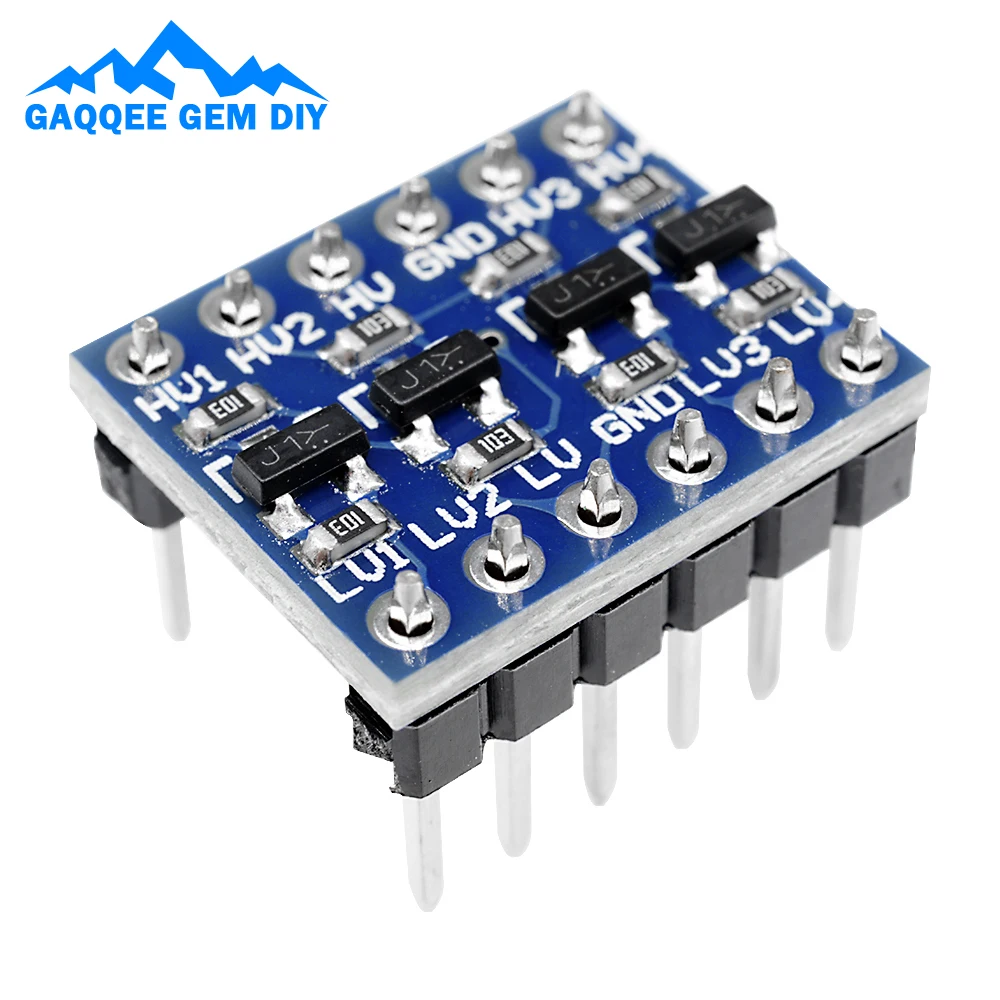 4-Channel 3V / 5V Level Bidirectional Converter Module 4 MOS Tubes With Indicator For UART, IIC, 1-wire, SPI Signal Conversion