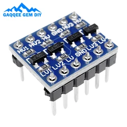 4-Channel 3V / 5V Level Bidirectional Converter Module 4 MOS Tubes With Indicator For UART, IIC, 1-wire, SPI Signal Conversion