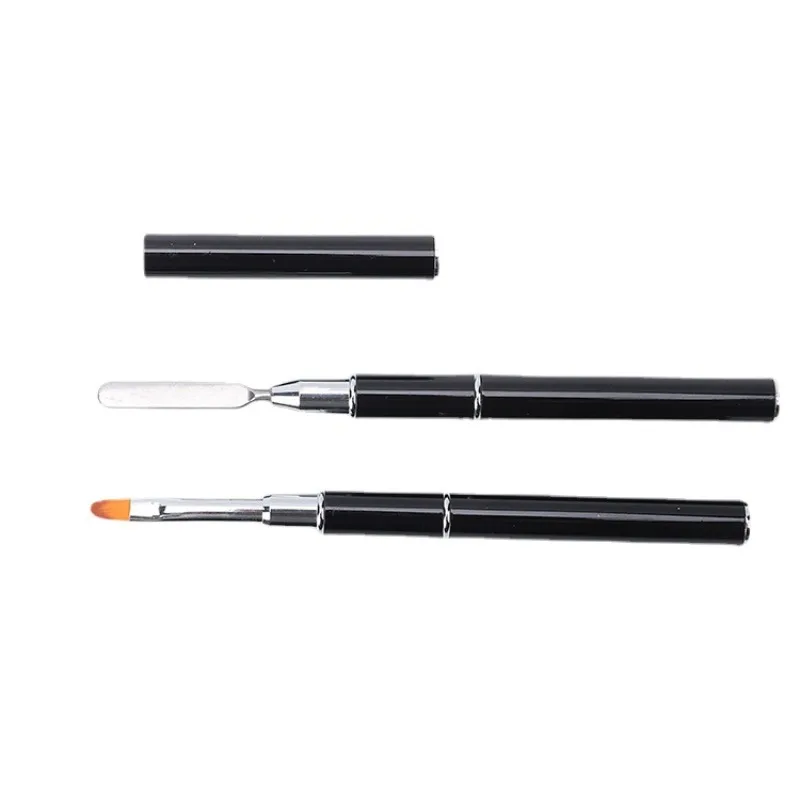 

New Gel Brush & Picker 2 in 1 Design Nail Brush and Spatula Gel Nail Brush Tool for Acrylic Nails Extension Gel