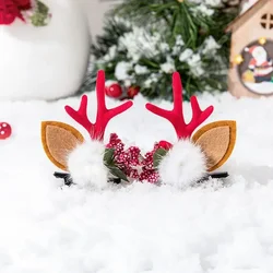 Xmas Antler Barrette Hairware New Year Girls Hairgrips Woman Party Ornament Accessories Christmas Hair Clips Deer Ear Hairpins