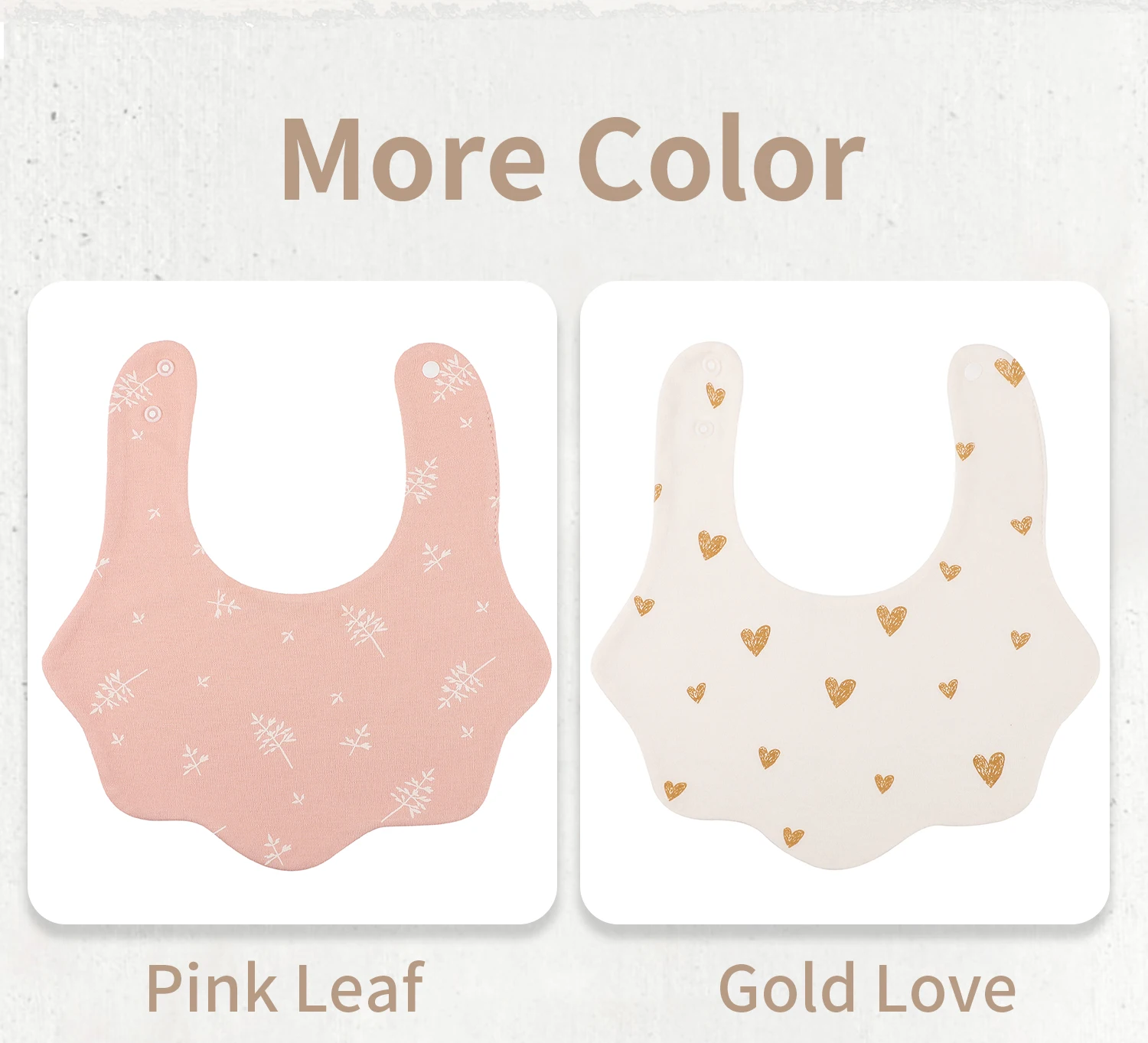 INSULAR Baby Bib: 100% Cotton Petal Drool Towel with Pocket, Waterproof for 0-3Y