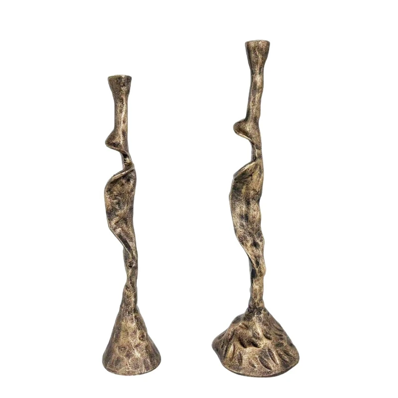 

Light luxury simple aluminum casting retro candlestick home decoration living room entrance decoration