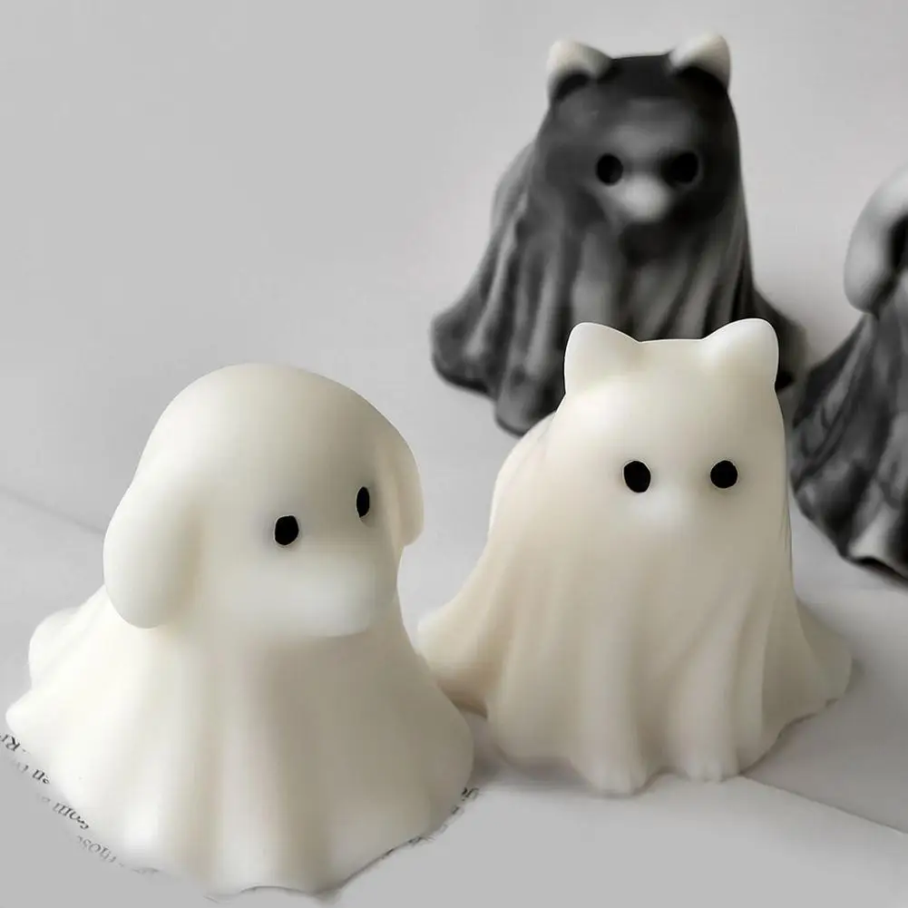 قوالب شموع الهالوين، قالب سيليكون على شكل قطة جرو، قوالب راتنجات الإيبوكسي اللطيفة، لوازم حرفية، قوالب صنع الصابون