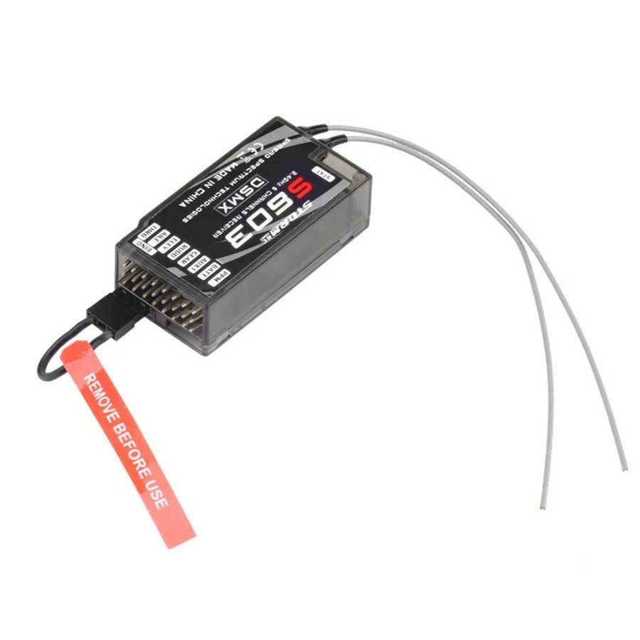 Odbiornik RC S603 2.4G 6CH kompatybilny z nadajnikami JR JR12X Spektrum DSM-X DSM2 DX8 do dronów, helikopterów i multicopterek RC