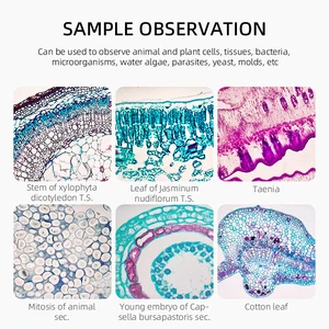 Microscópio biológico hd de laboratório profissional 40x-1600x campo escuro lightfield composto binocular triocular usb vga hdmi 10 principais vendas microscópio de campo escuro - №1