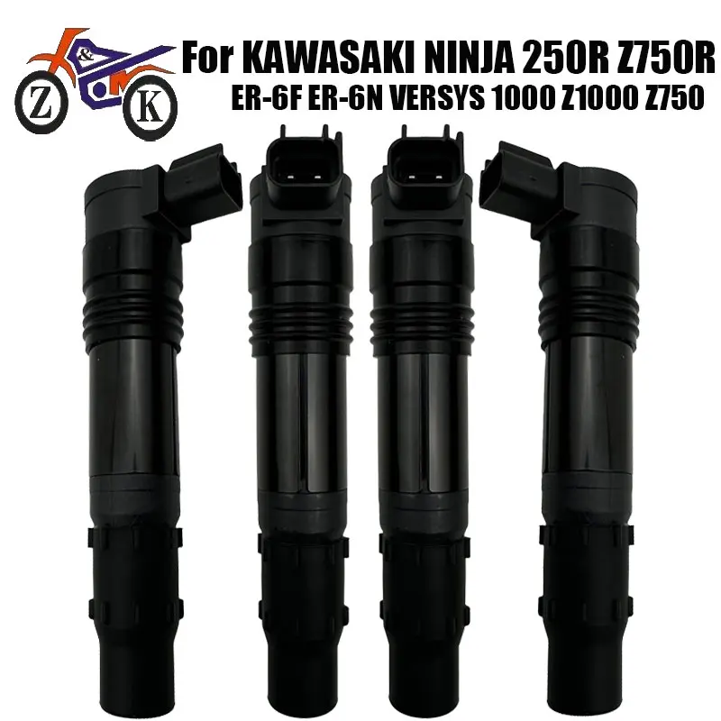 

1/4 PCS Motorcycle Ignition Coil For KAWASAKI NINJA 250R 650R ZX-12R Z750R ER-6F ER-6N VERSYS 1000 Z1000 GSX1300R 129700-4400
