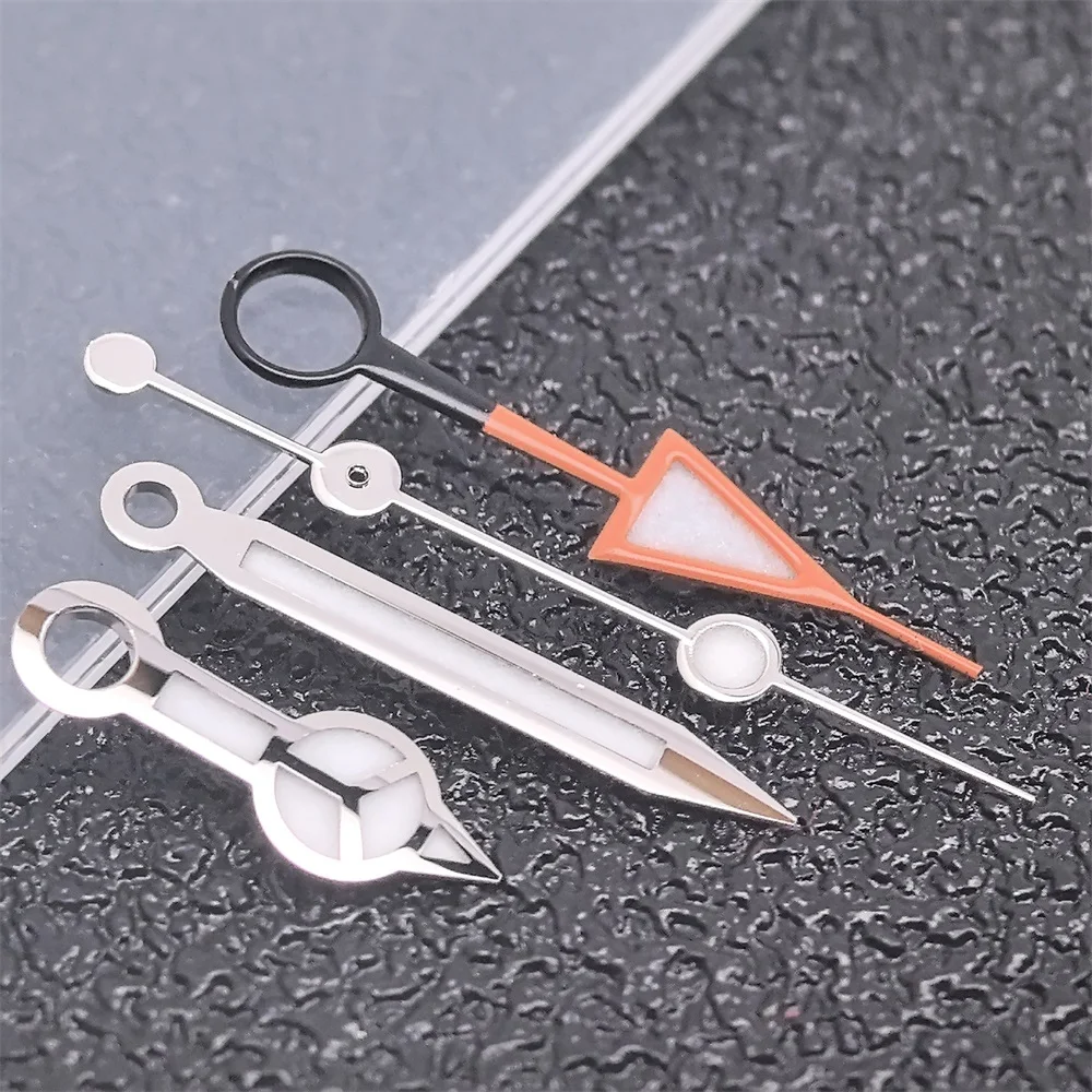 BGW9 Ice Blue Luminous NH34 Watch Hands GMT Wristwatch Needle Watches Modified Accessories 4-pin